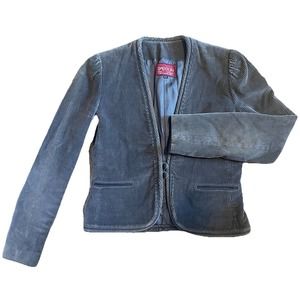 Sasson Women's Vintage‎ Corduroy Two Button Blazer Fitted Brown Medium 6/7